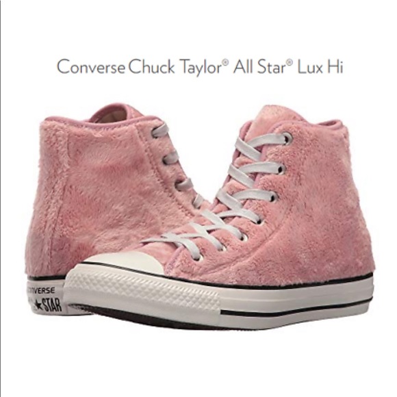 pink fuzzy converse